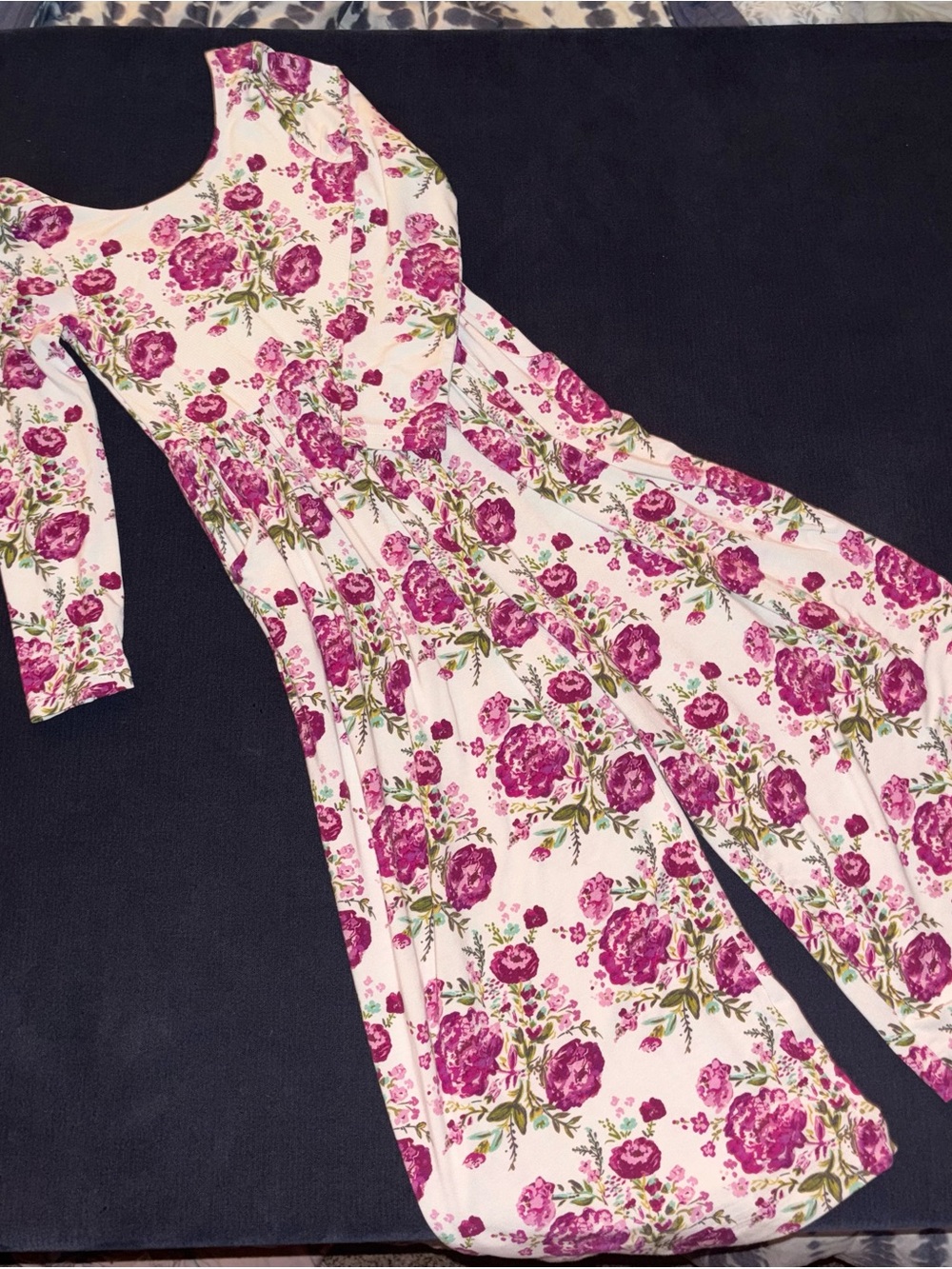 SweetHoney leggy Jumpsuit with Pink Floral Print 5y